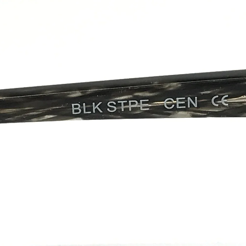 Roots Eyeglasses Frames RT716 BLK STPE Gray Horn Cat Eye Half Rim 52-16-130